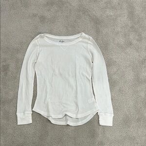 Curfew White Long Sleeve Top